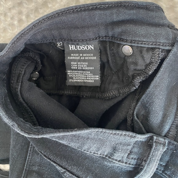Hudson black Jeans denim pants low rise, skinny fit, classic, casual, edgy, 27 - Picture 12 of 12